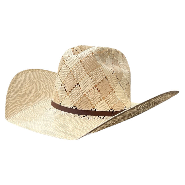 Biggar Patchwork Checkered Straw Hat