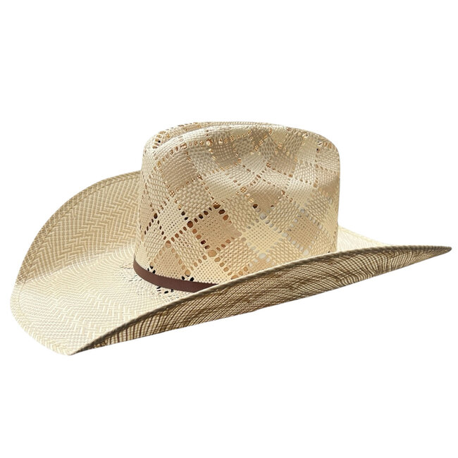 Biggar Patchwork Checkered Straw Hat