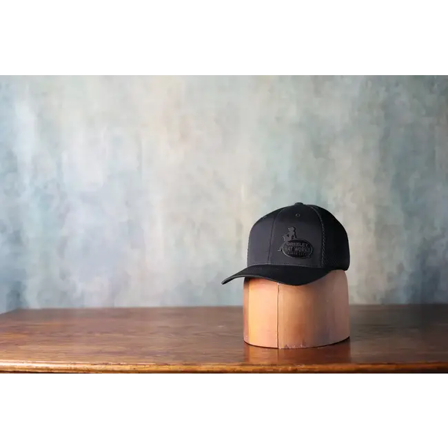 Greeley Hat Greeley Hat Works Black Leather Patch Cap