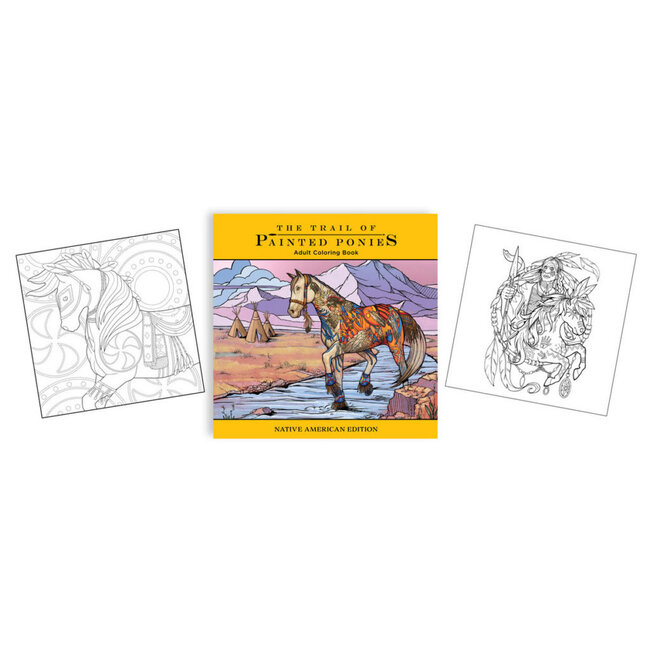 Painted Ponies Adult Coloring Book