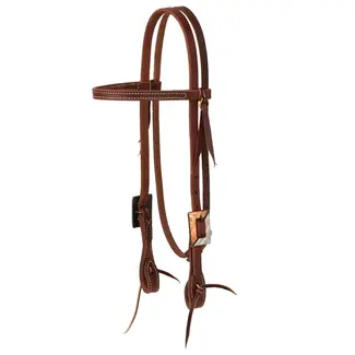 Weaver Leather Working Tack Copper/Silver Buff Browband Headstall