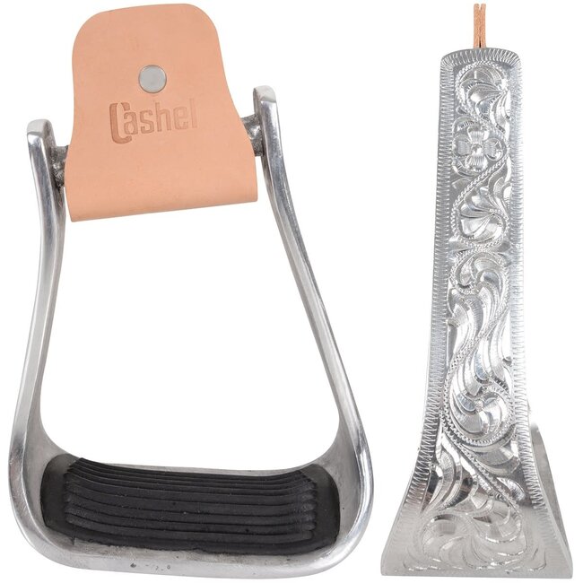 Cashel Engraved Slanted Western Stijgbeugels 2, 5 inch deep