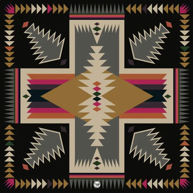 Fringe Scarves Wild Rag Cross Me Black