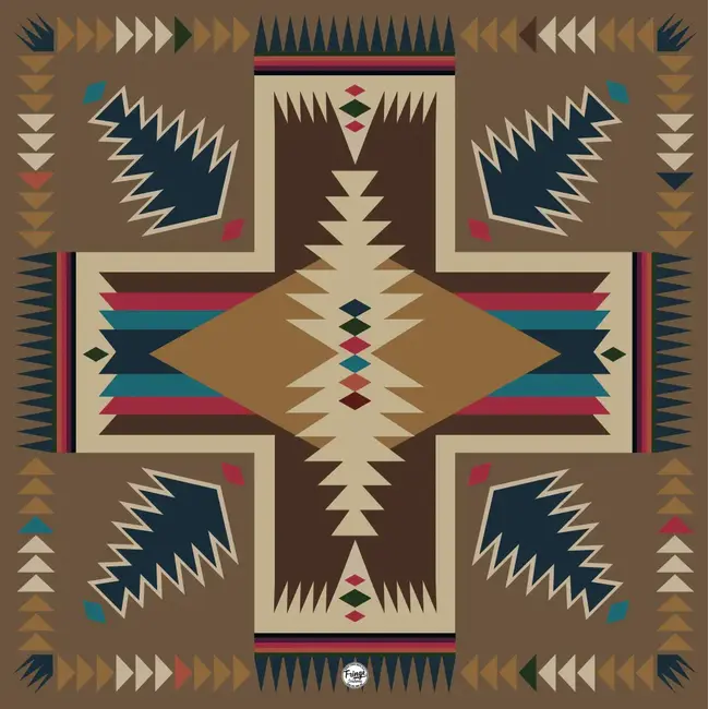 Fringe Scarves Wild Rag Cross Me Caramel Brown