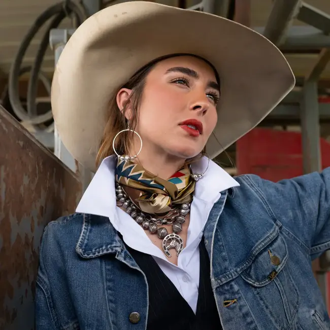 Fringe Scarves Wild Rag Cross Me Caramel Brown