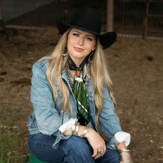 Fringe Scarves Wild Rag Hooked Green