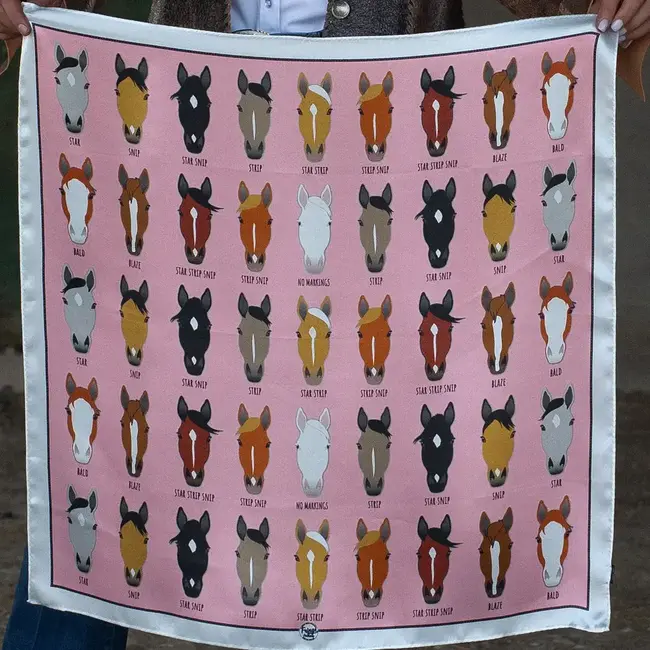 Fringe Scarves Wild Rag Markings Pink