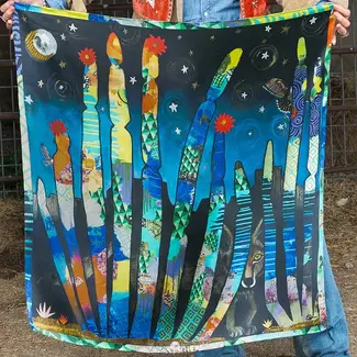 Fringe Scarves Wild Rag Painted Ruins