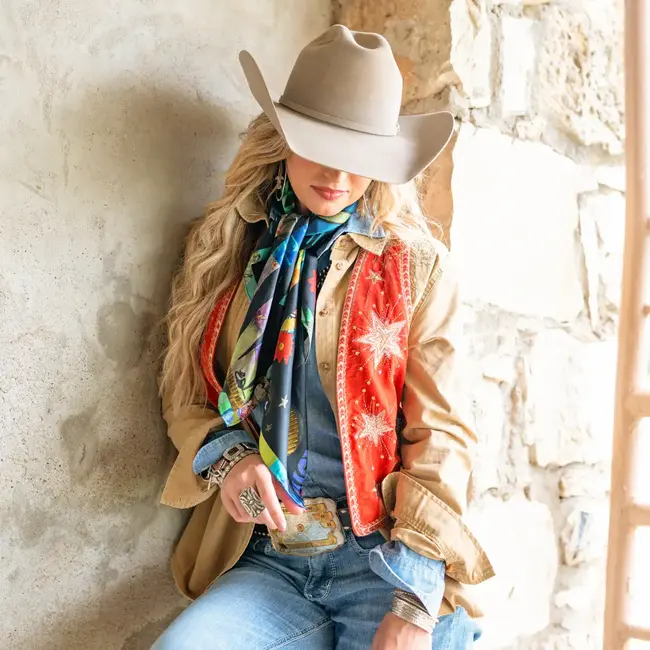 Fringe Scarves Wild Rag Painted Ruins