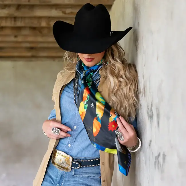 Fringe Scarves Wild Rag Painted Ruins