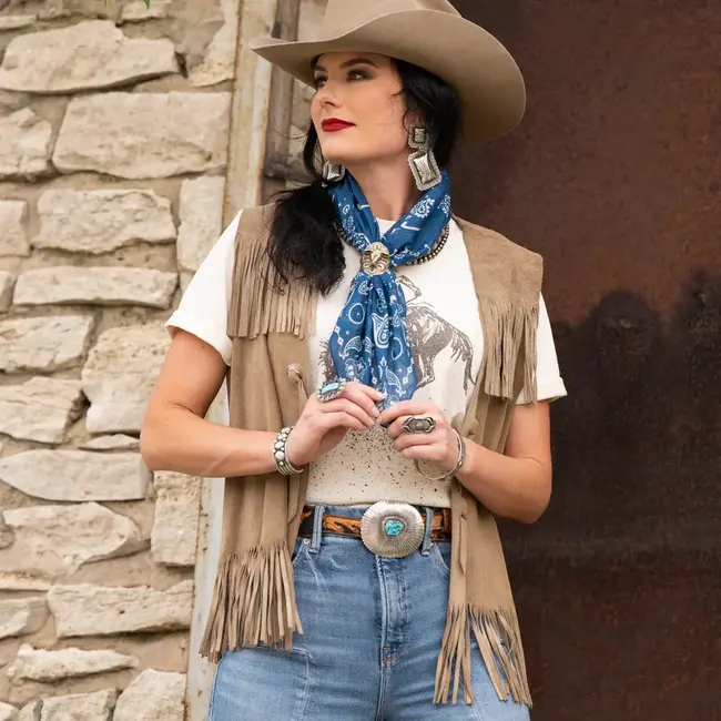 Fringe Scarves Scarf Slide Bull