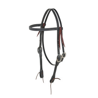 Berlin custom leather Black Futurity Headstall