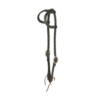 Berlin custom leather Black Double Ear Headstall