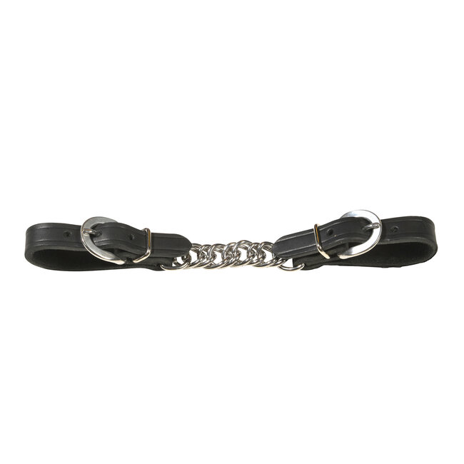 Berlin custom leather Black Twisted Curb Chain