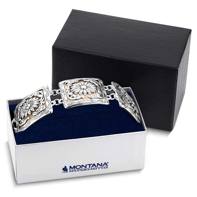 Montana Silversmiths Ranch House Floral Bracelet