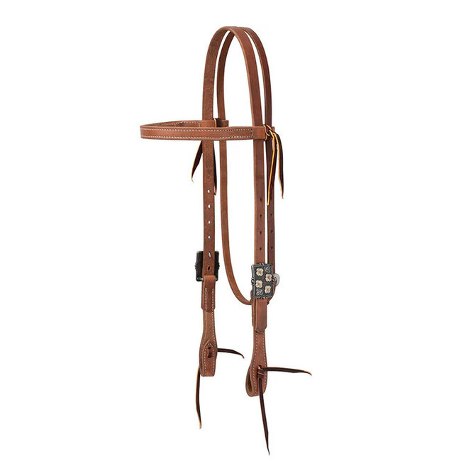 Weaver Leather Protack Silver Flower Browband*