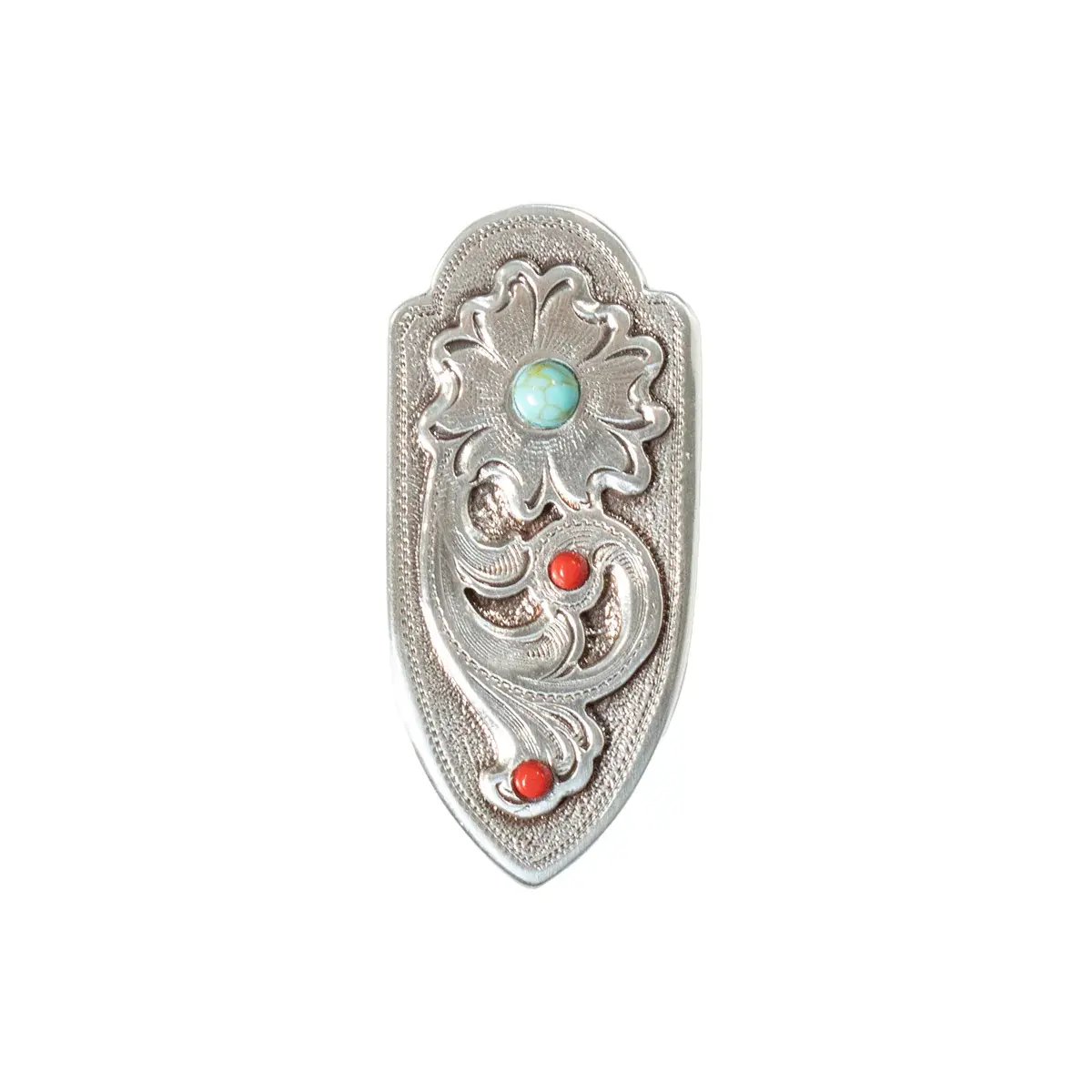 Scarf Slide Turquoise Red Drop - Euro-horse western riding supplies