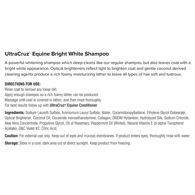 UltraCruz Equine Bright White Shampoo