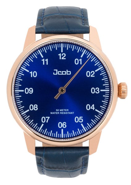 Jcob Jcob Einzeiger JCW004-LR03 roségoud/blauw heren horloge