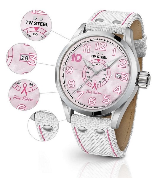 TW Steel TW Steel TW972 Pink Ribbon dameshorloge 45mm