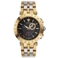 Versace Versace 29G79D009 S079 V-Race GMT & Alarm black gold silver heren horloge