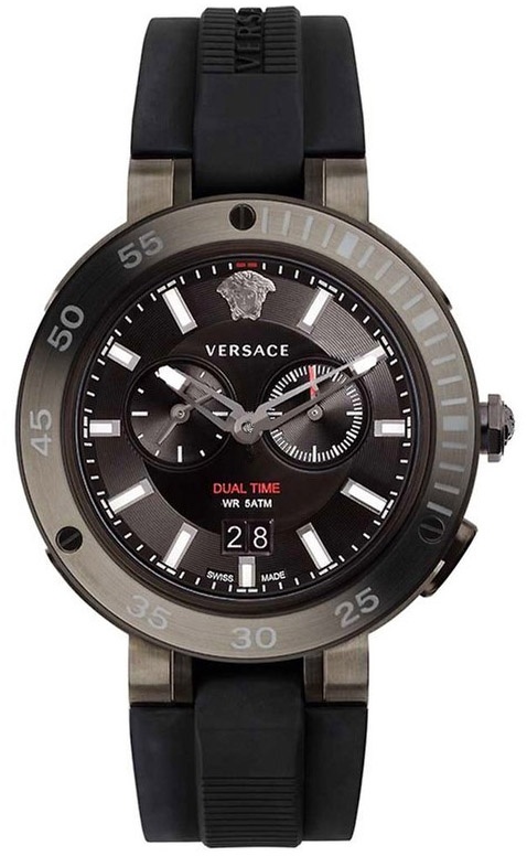 versace dual time watch