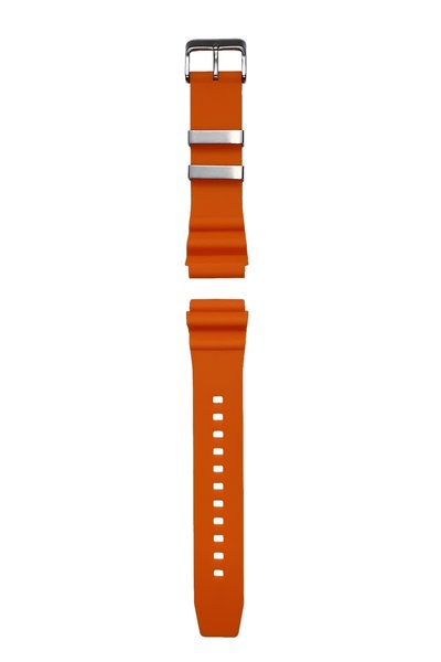 Tauchmeister 22mm oranje rubberen horlogeband S22-OR