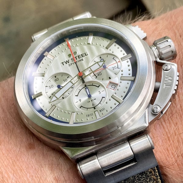 TW Steel TW Steel ACE201 Spitfire Swiss Made automatisch chronograaf heren horloge 46 mm