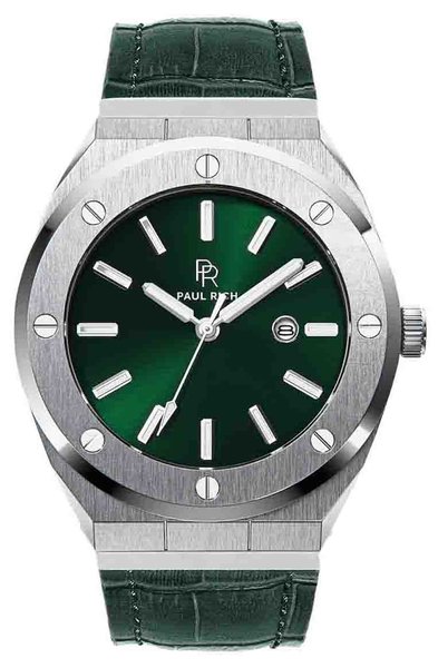 Paul Rich Paul Rich SignatureEmperor's Emerald Leer PR68SGL horloge 45 mm