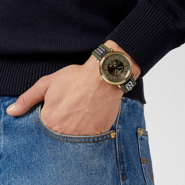 Versace Versace VEBQ01519 V-Circle heren horloge 42 mm