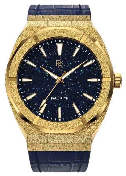 Paul Rich Paul Rich Frosted Star Dust Gold FSD02-L Leather horloge 45 mm