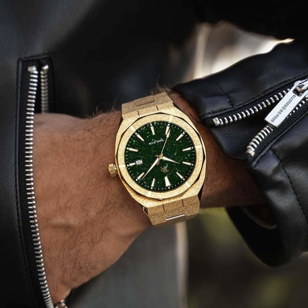 Paul Rich Paul Rich Frosted Star Dust Green Gold FSD03-A Automatic horloge 45 mm