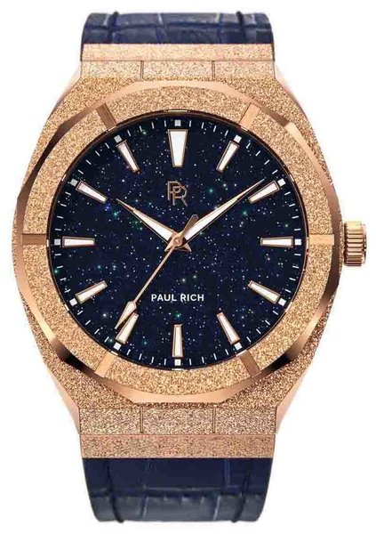 Paul Rich Paul Rich Frosted Star Dust Rose Gold FSD04-L Leather horloge 45 mm