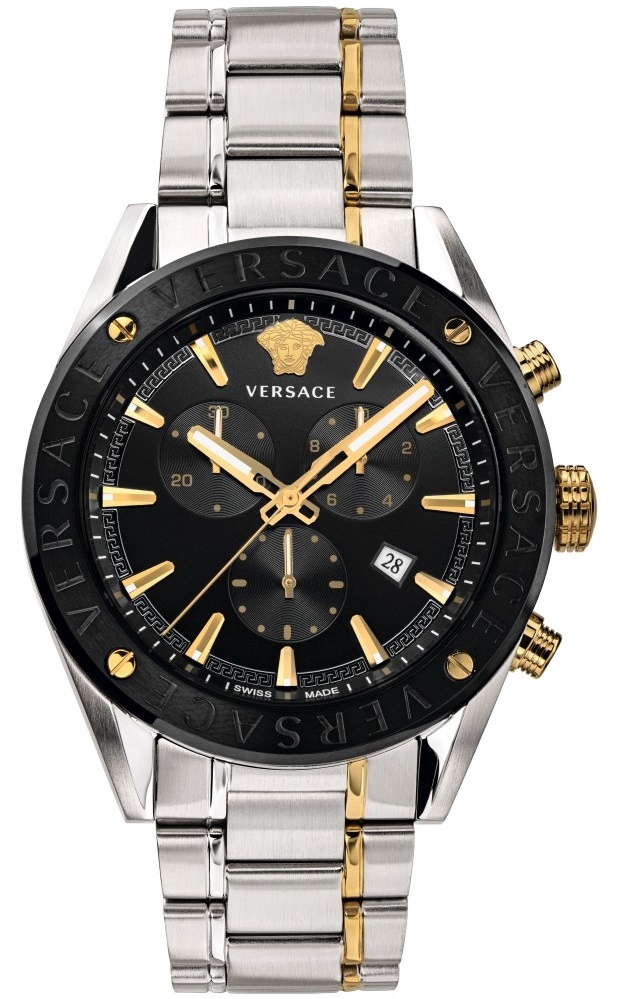 black versace mens watch