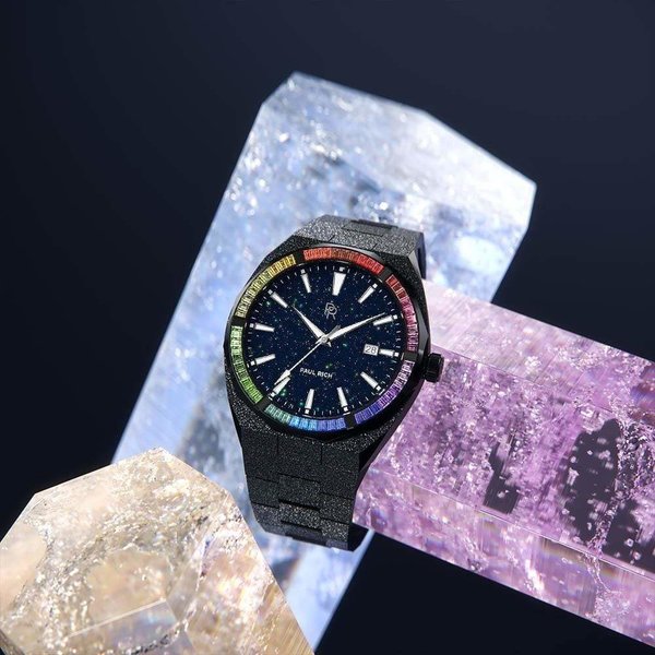 Paul Rich Paul Rich Rainbow Frosted Star Dust Black RAIN01-A Automatic Limited Edition horloge 45 mm
