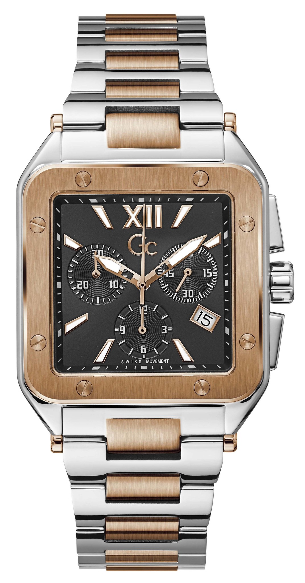 Gc Couture Square Orologio Da Uomo Z08001G2MF - Design Quadrato, Eleganza Moderna, Orologio Gc