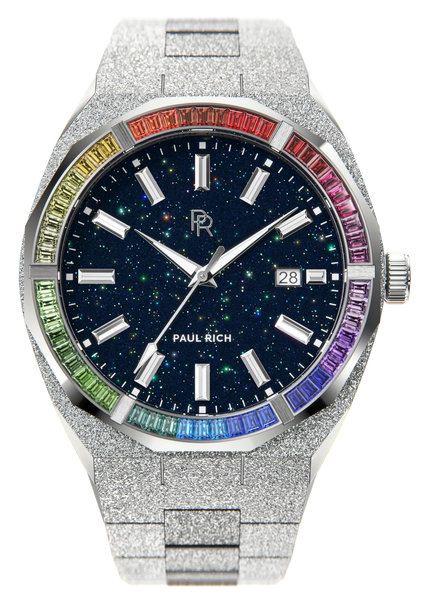 Paul Rich Paul Rich Endgame Rainbow Frosted Star Dust Silver Automatic  END08 horloge