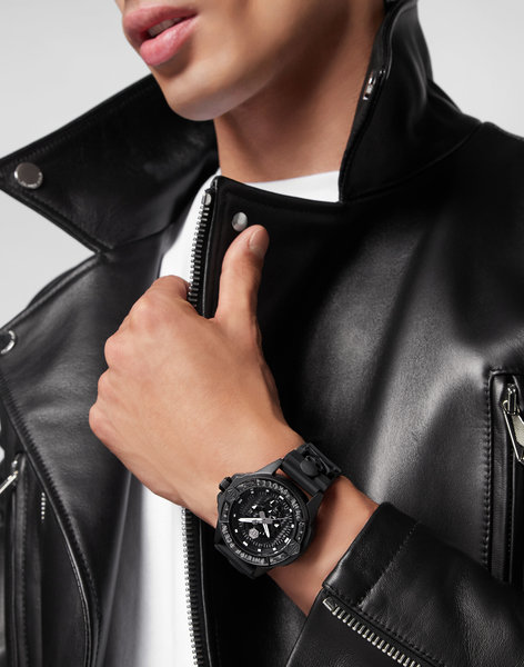 Philipp Plein Philipp Plein PWAAA2022 The Skull Carbon Fiber horloge 44 mm