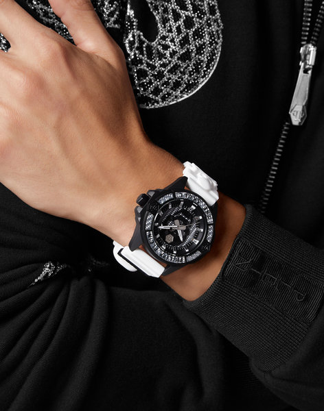 Philipp Plein Philipp Plein PWAAA1822 The Skull Carbon Fiber horloge 44 mm