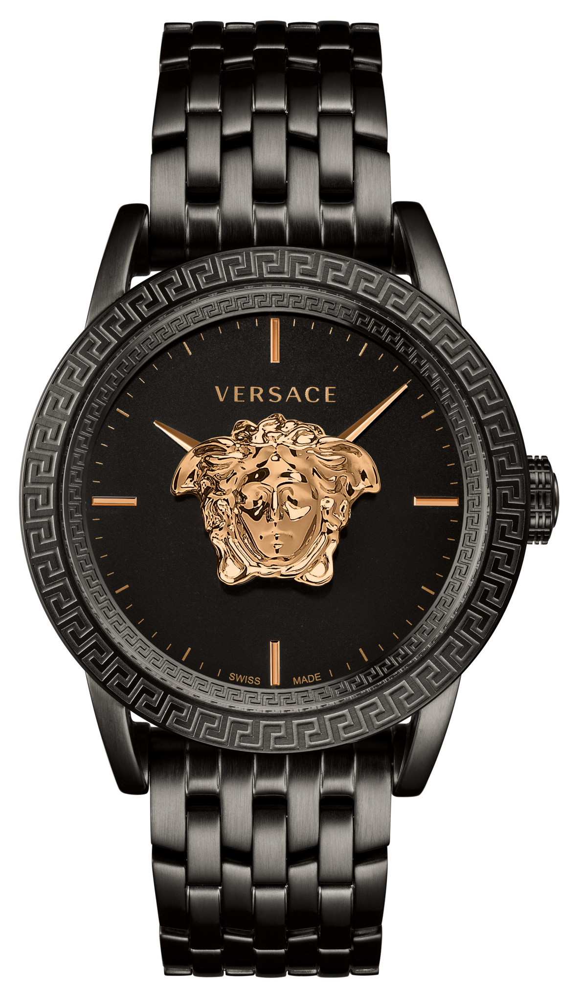 Black versace watch hotsell