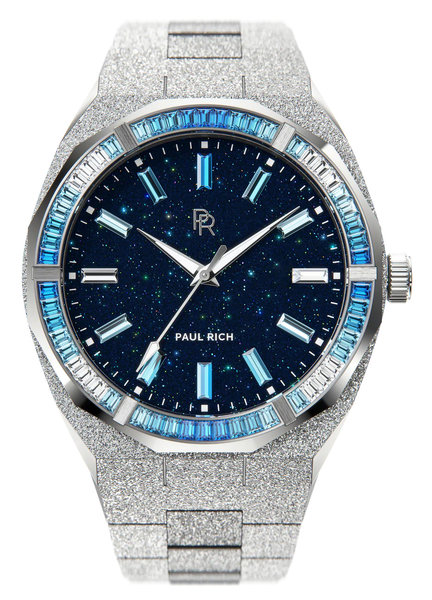 Paul Rich Paul Rich Frosted Arctic Crystal Silver AC02 horloge 45 mm
