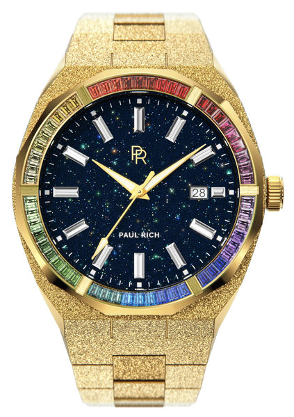 Paul Rich Paul Rich Rainbow Frosted Star Dust Gold RAIN02-A Limited Edition horloge 45 mm