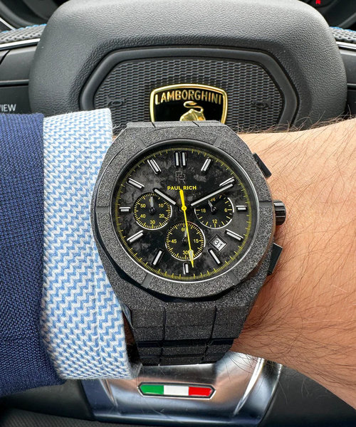 Paul Rich Paul Rich Limited Motorsport LMS03 Frosted Carbon Yellow horloge