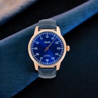 Jcob Jcob Einzeiger JCW004-LR03 roségoud/blauw heren horloge