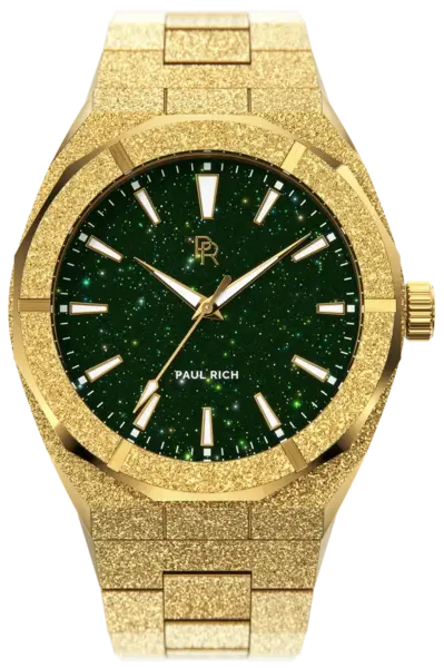 Paul Rich Paul Rich Frosted Star Dust Green Gold FSD03 horloge 45 mm