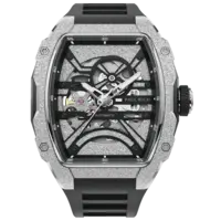 Paul Rich Paul Rich Astro Skeleton Abyss Silver automatisch FAS22 horloge 42.5 mm