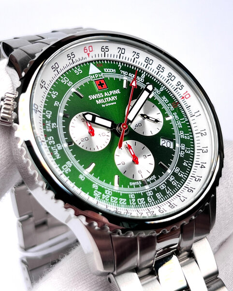 Swiss Alpine Military Swiss Alpine Military 7078.9134 chronograaf heren horloge 45 mm