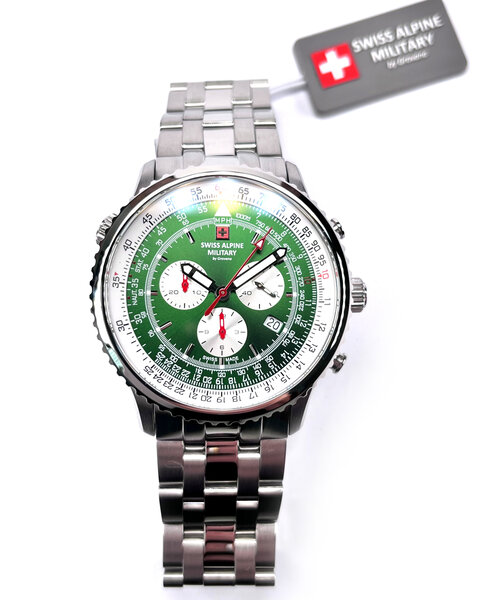 Swiss Alpine Military Swiss Alpine Military 7078.9134 chronograaf heren horloge 45 mm