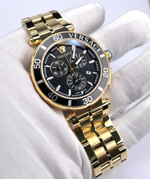 Versace Versace VE3L00522 Greca Chrono heren horloge 45 mm