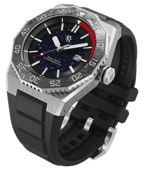 Paul Rich Paul Rich Aquacarbon Pro Midnight Silver DIV03 horloge